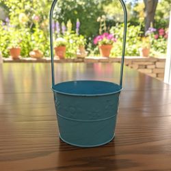 Blue Floral Pail