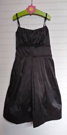 Prom or homecoming black matte satin Women’s size L dress