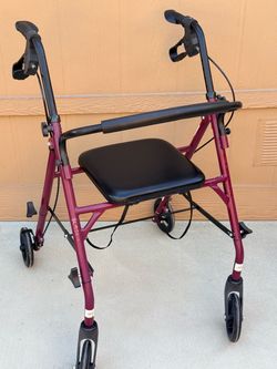 4-Wheel Rollator Walker with Seat