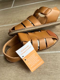 Barefoot Kids Leather Sandals – Size 27 (US 10) – Brand New