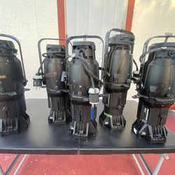 lot of 5 ETC Source Four 750W ellipsoidal stage lights.