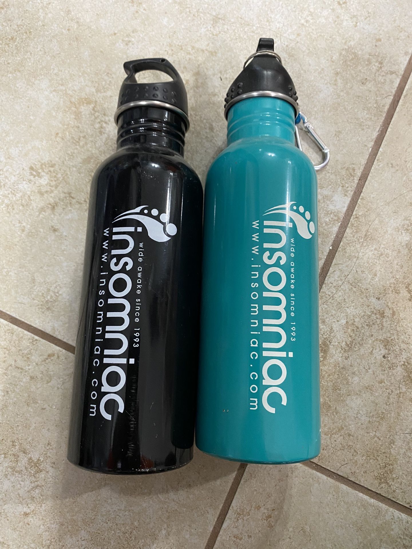 Insomniac Metal Water Bottles - $10 For Both