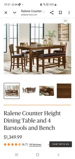 4 chairs table and bench real wood heavy duty