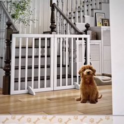 Puerta plegable independiente para perros, 2 paneles