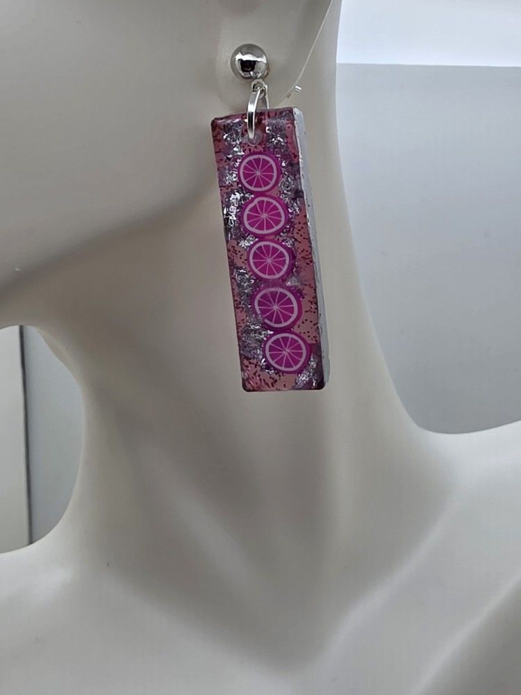 Pink Lemon Earrings