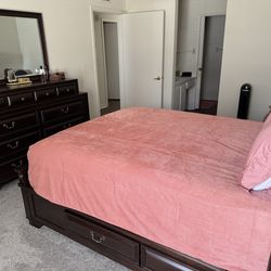 Mill Valley II Cherry Sleigh Storage Bedroom