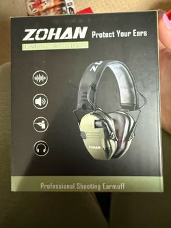 Electronic shooting earmuff