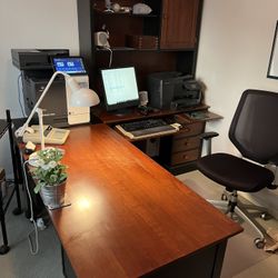 Ethan Allen Desk and Computer Hutch