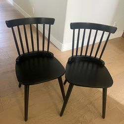 4 Black Dining Chairs