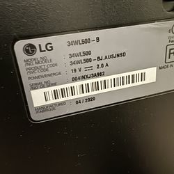 LG 34 Inch Monitor 