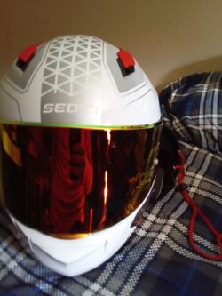 Sedici Full-Face Motorcycle Helmet White