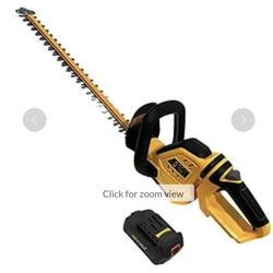 ZEGJAW 20V Cordless Hedge Trimmer With 22inch Dual Action Blade, Comfortable Grip Handle, Include 20V Removable Battery