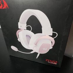 New Redragon H510 Zeus White Wired Gaming Headset - 7.1 Surround Sound - Memory Foam Ear Pads - 53MM Drivers - Detachable Microphone - Multi Platforms
