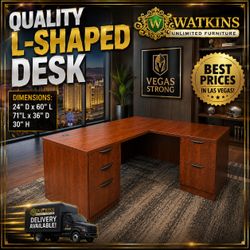 🖥️ Quality Heavy-Duty L-Shaped Office Desk – Very Good Condition!