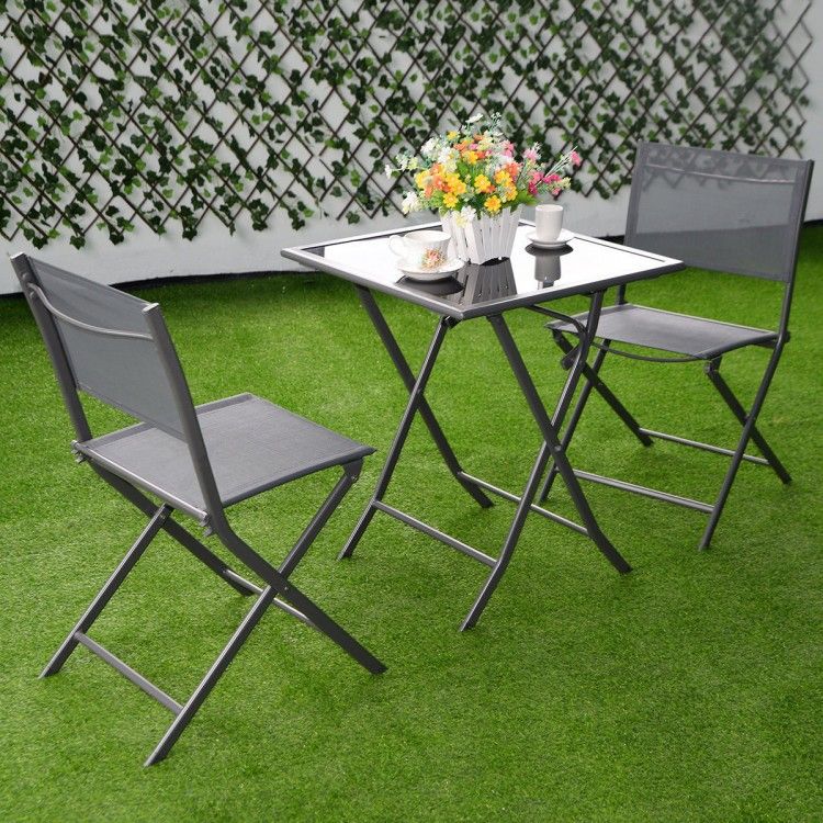 NEW Folding Furniture Set 3Pcs Outdoor Patio Use