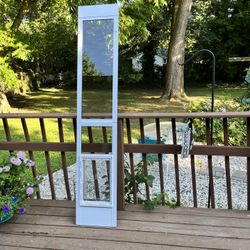 Ideal Pet Products Aluminum Modular Patio Pet Door, White, Extra Large, 10.5" x 15" Flap Size