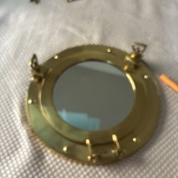 “Porthole” Round Mirror