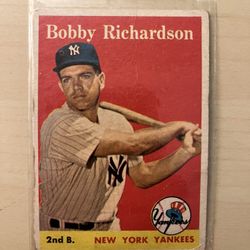 1958 Topps Bobby Richardson Baseball Card