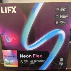 LIFX 6.5 ft. Smart Multi-Color RGBW WiFi Plug-In Neon Flex Integrated LED Strip Light
