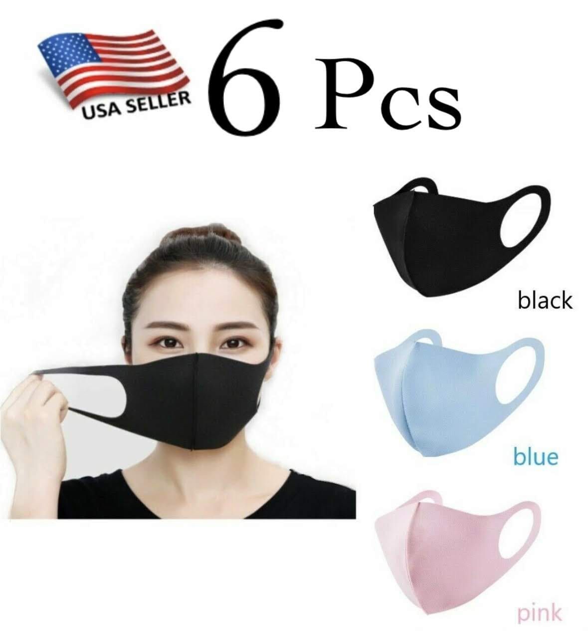 6 Pcs X $9.99 face mask reusable washable covering mouth unisex