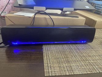 USB Powered Sound Bar Speakers for Computer PC/Laptop , BLACK (USB)