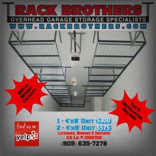 Overhead Garage Storage Racks 