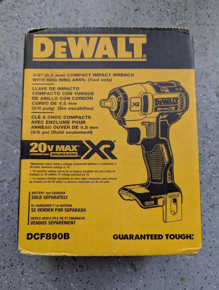 DeWalt 20V MAX XR Cordless Brushless 3/8" Compact Impact Wrench (DCF890B)