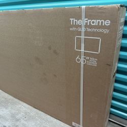 SAMSUNG 65” FRAME TV SMART WITH QLED DISPLAY! NEW IN BOX! PRICE FIRM ! DELIVERY AVAILABLE!