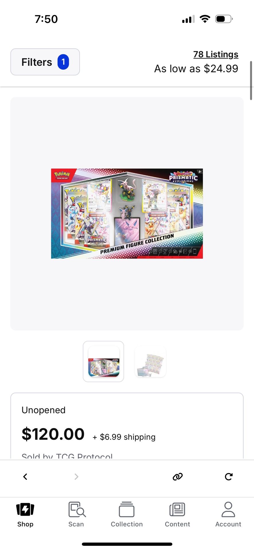 Prismatic Evolutions Premium Figure Collection  Sealed