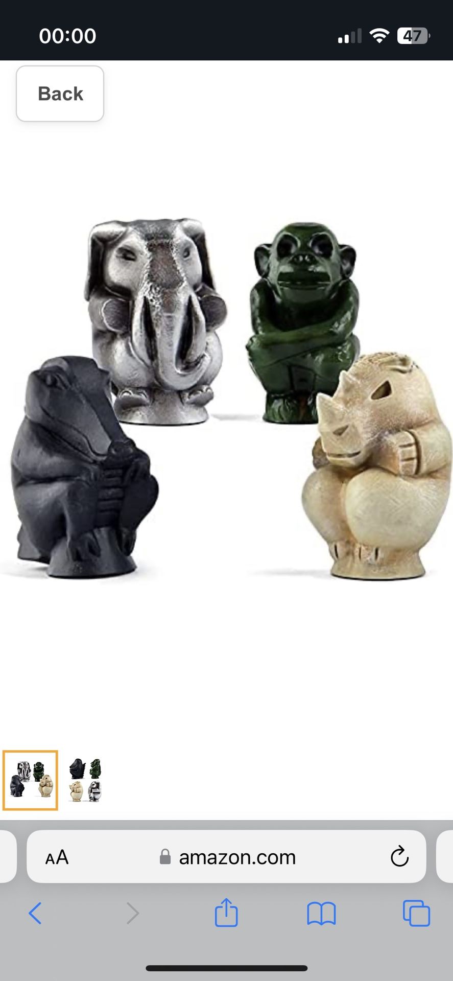 Very rare JUMANJI Game Oversized Collector Player Pieces Solid Polyresin Set of 4