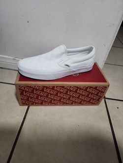 Vans Classic White Checkerboard Slip On
