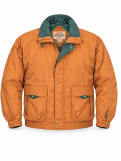 McGregor Orange Green Quilt-Lined Jacket Size 2X Zip Snap Front Style 63265