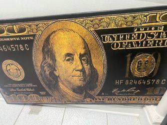 Black and Gold Dollar Bill Art