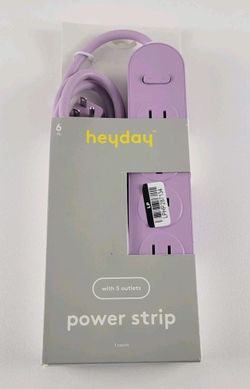 Heyday Power Strip With 5 Outlets (Purple)
