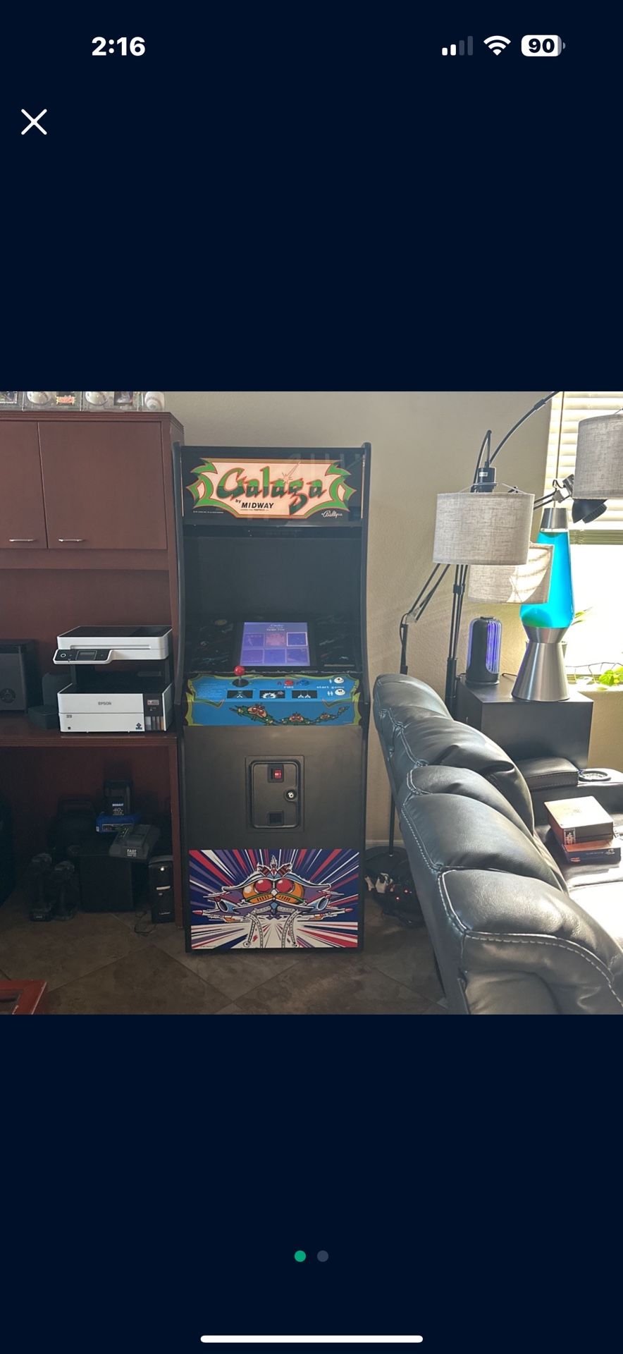 Full Size Standup Galaga Arcade Machine
