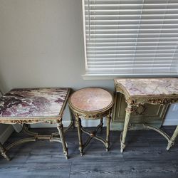 Antique Italian Marble Table Set (contact info removed)