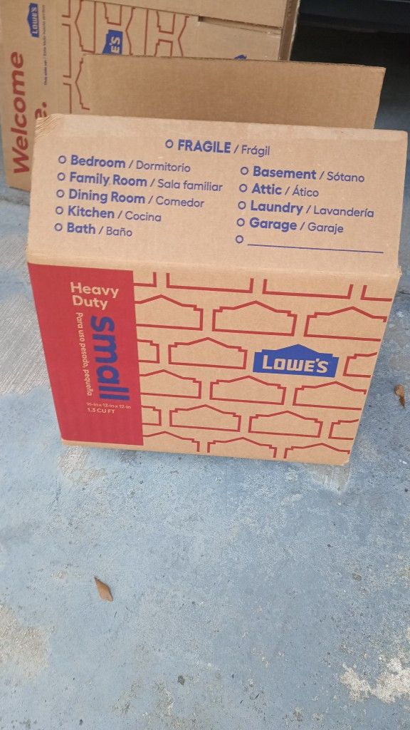 Lot Of 6 Small Heavy Duty Cardboard Moving Boxes 16"X12"X12"