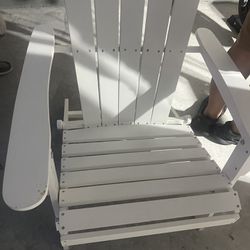 White Folding Wood Outdoor Chairs 
