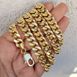 Big thick pure 10k gold 9.5 Miami Cuban chain 26 inches long