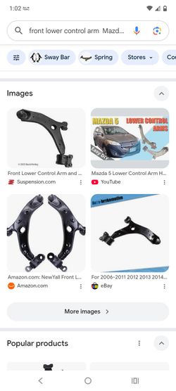 Front lower control arm Mazda 5