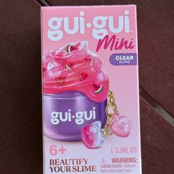 NEW Gui-Gui  MINI  Slime CLEAR!! New item Key/Phone Clip! SEALED NIB