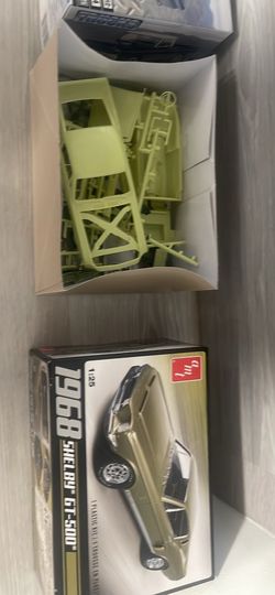 Revell '66 Chevy Fleetside Pickup and 1968 Shelby GT-500 Model Kits with Paints