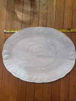 LARGE 19inch Turkey Ceramic? Platter Japan Made