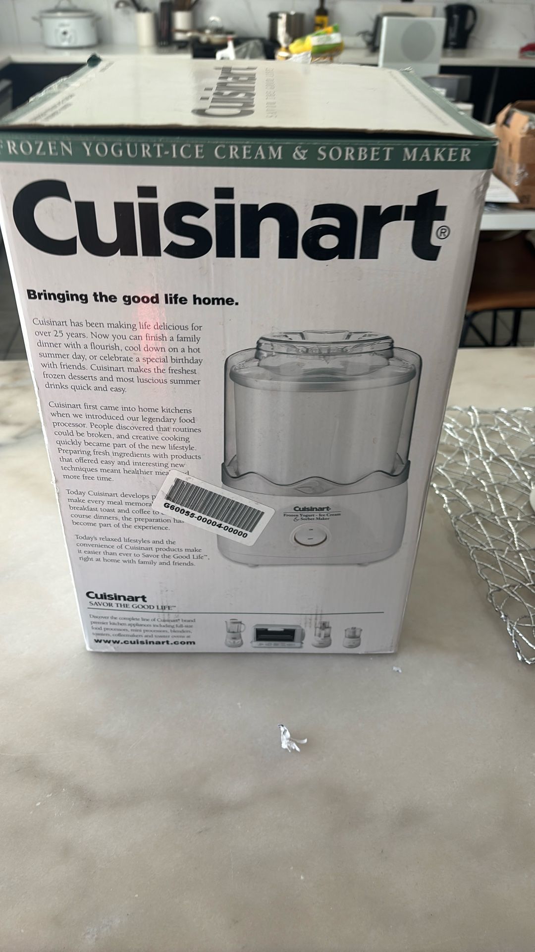 Cuisinart Ice Cream/Frozen Yogurt Maker Model Ice – 20 New In Box