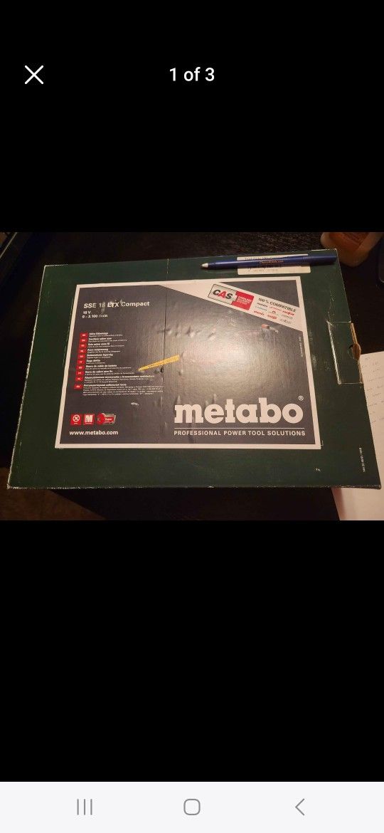 Metabo 18v ltx compact Sawzall. Tool only. 