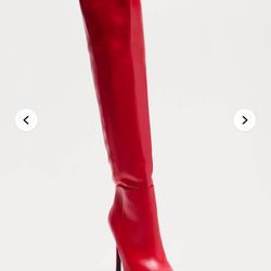 Brand New Fashion Nova Red Boots