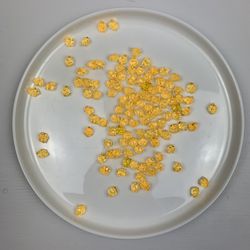 117 Tiny Yellow Jagged Fake Diamonds 
