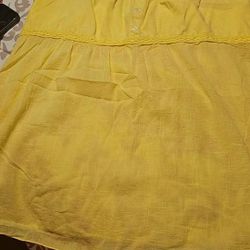 Yellow Spaghetti Strap Tank Top