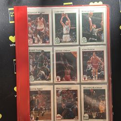 1991-92 NBA Hoops Binder Lot - Jordan MVP, Dream Team, HOFers