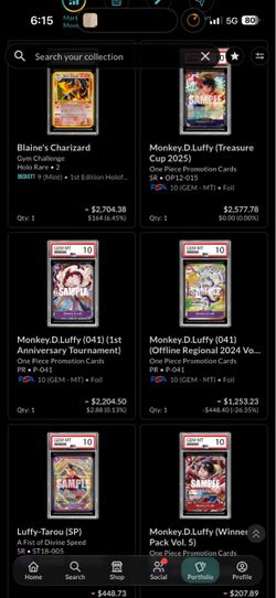 Pokemon One Piece Graded Cards Cash out